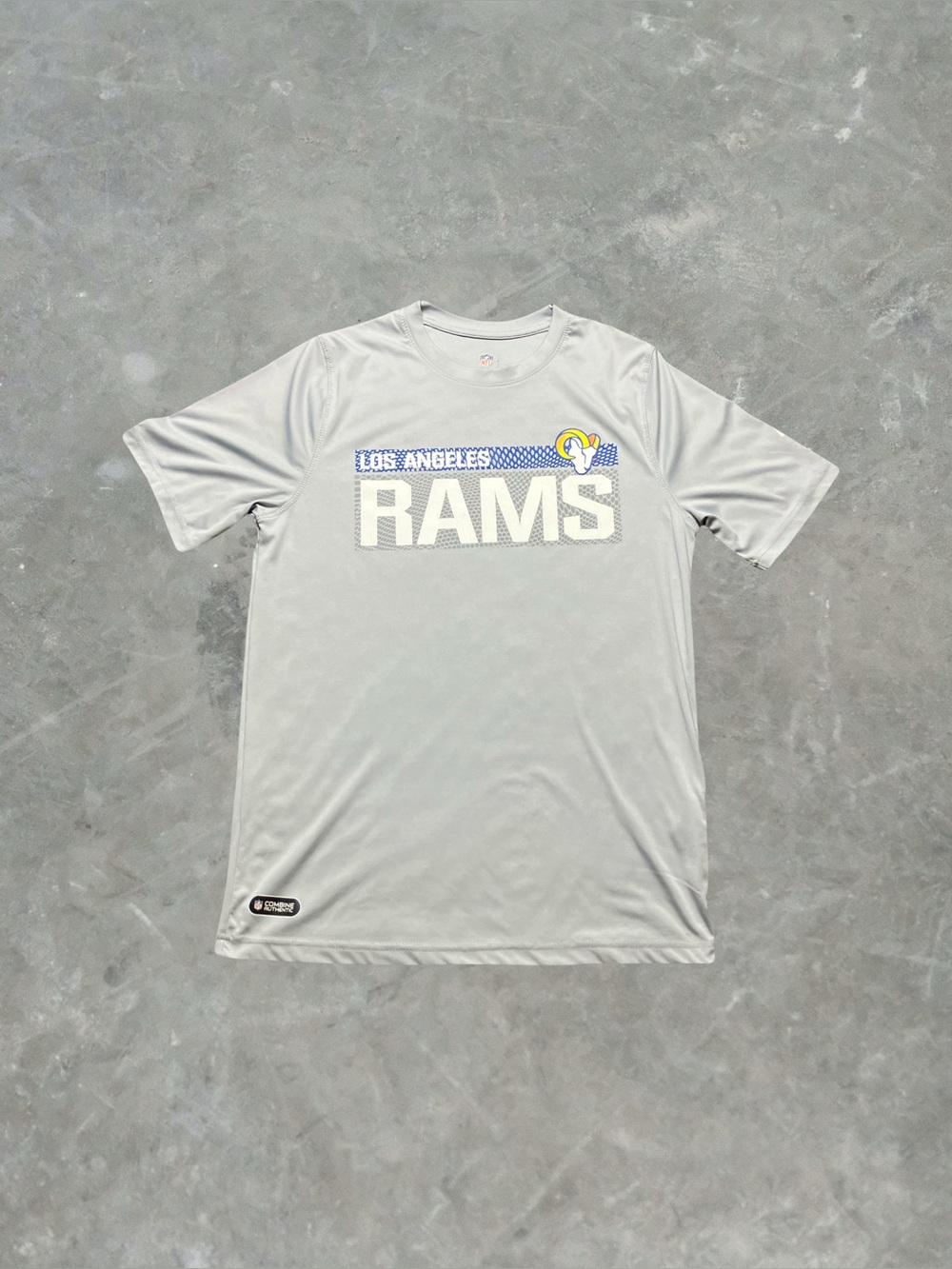 ☀️ Los Angeles Rams New Era NFL Combine Authentic Graphic Tee Mens Size M Gray